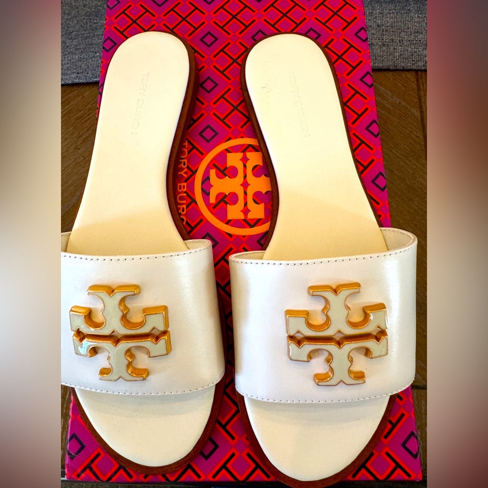 TORY BURCH-Everly slide leather sandal